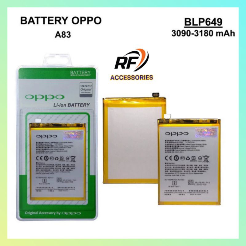 Batre Baterai Battery Oppo A83 BLP649 BLP 649 Batre OPPO A83 Batrei Batrai OPPO A83 Original