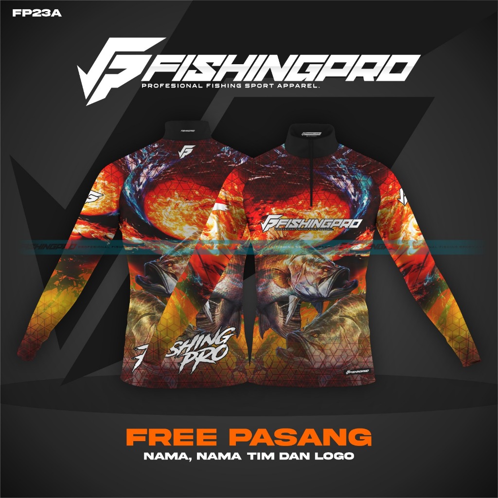 Jersey baju Mancing FishingPro Barramundi crew Part 139 | Bahan anti UV