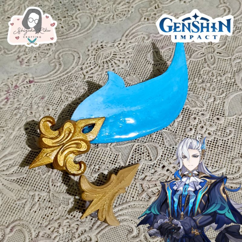 Genshin Impact Neuvillette Hair Accessories - Jepit Rambut Cosplay - Aksesoris