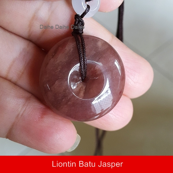 Kalung Liontin Batu Jasper / Liontin Batu Natural / Liontin Bulat / Liontin Pria Liontin Wanita