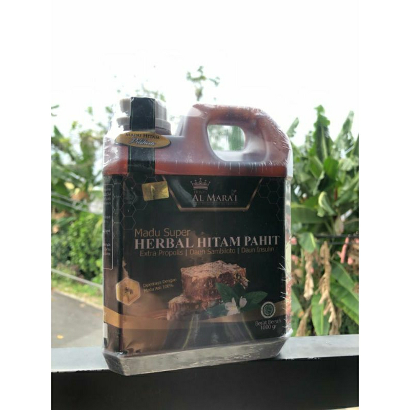 

Madu Super Herbal Hitam Pahit Plus 1 Kg Ekstra Propolis Daun Sambiloto Daun Insulin Murni 100%