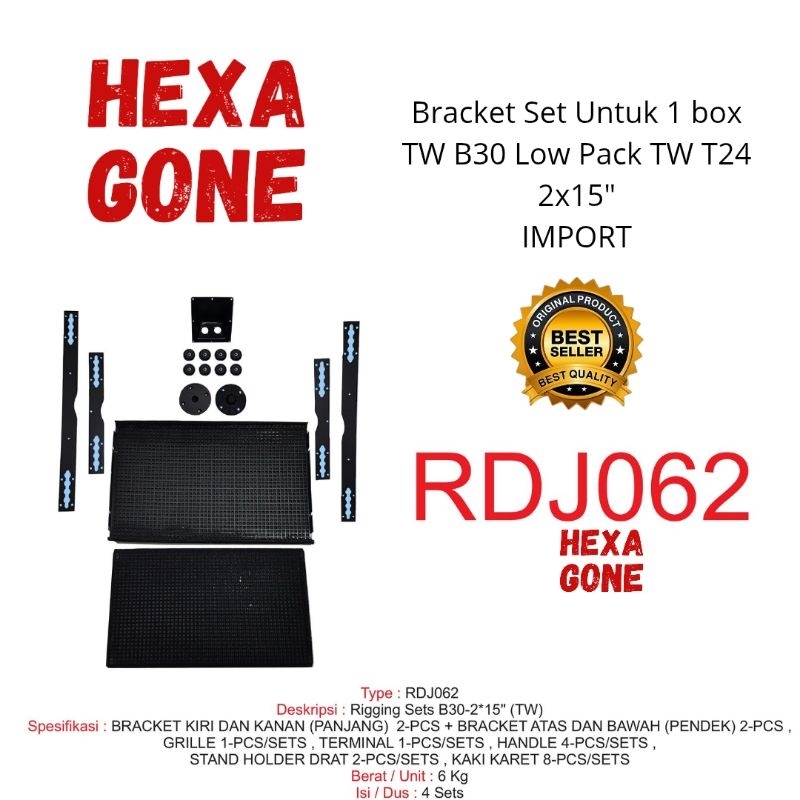 Bracket Set skema TW Audio B30 Low pack T24N in set untuk 1 box Import kualitas premium
