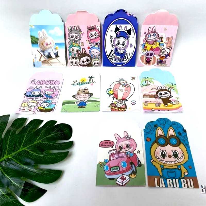

100 PCS AMPLOP LEBARAN ANGPAU KARAKTER LABUBU