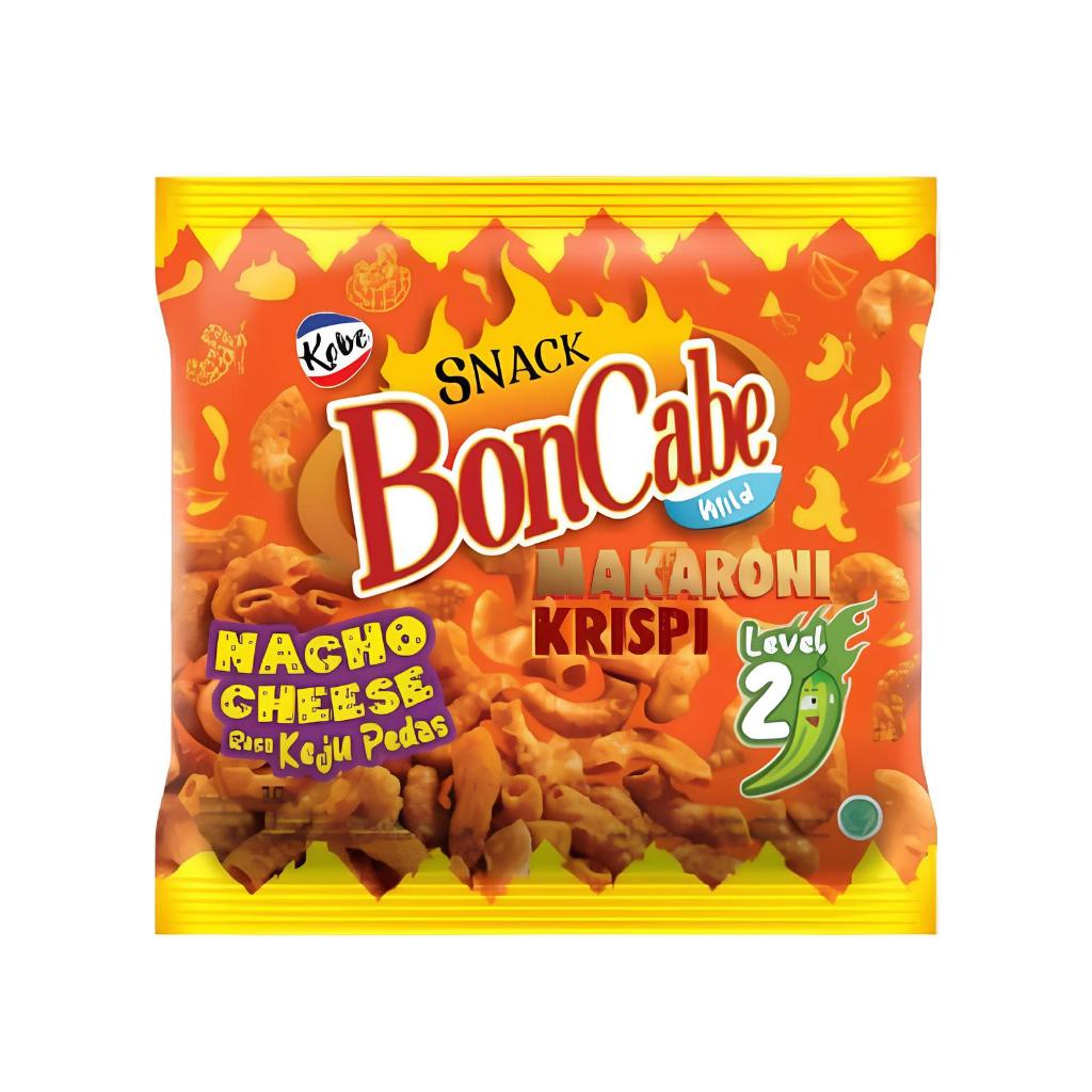 

KOBE Snack BonCabe Makaroni Krispi Nacho Cheese Keju Pedas Lv 2 Mini 27gr