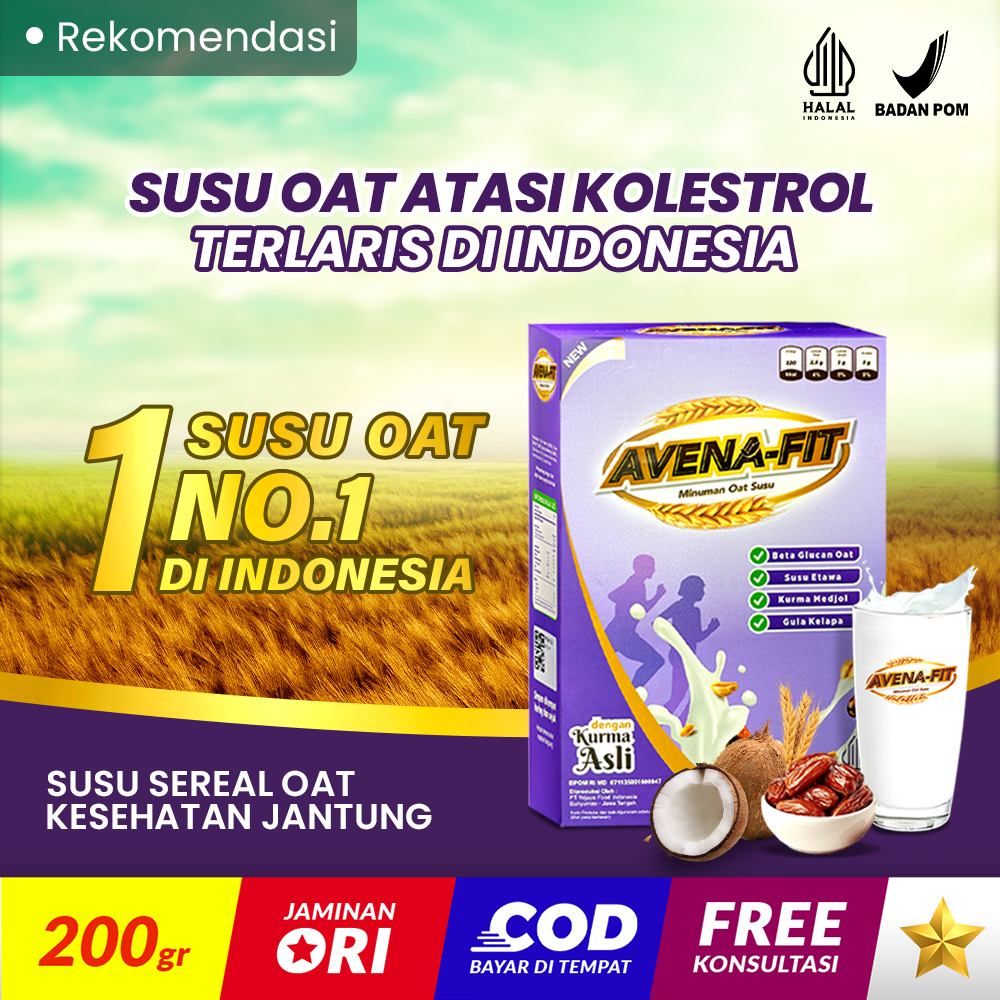 

AVENAFIT Sereal Oat Susu Menurunkan Kolesterol Menyehatkan Jantung Alami Tanpa Efek Samping