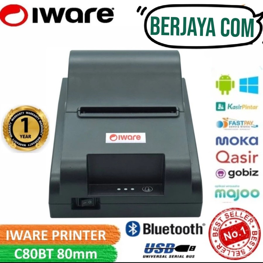 Printer Kasir Thermal Bluetooth Iware C80BT - Printer kasir 80mm Bluetooth usb