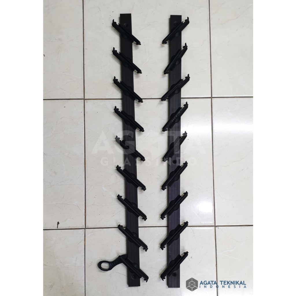 Rangka Jendela Nako Dicky Niki Premium -4"/10cm - 9 Blades-Coklat Tua