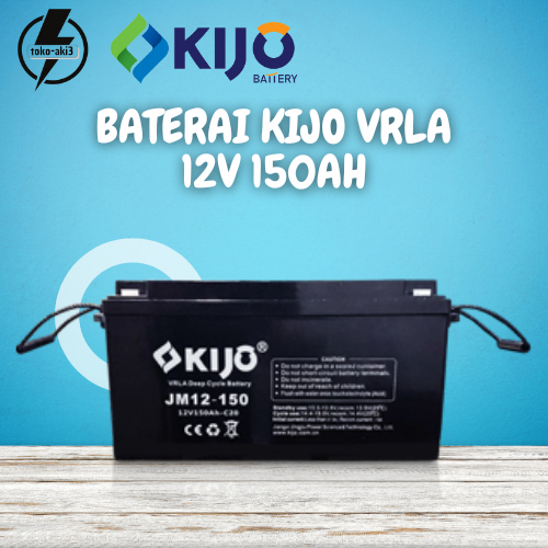 BATERAI KIJO 12V 150AH AKI UPS KIJO AKI SOLAR PANEL BATERAI VRLA - KIJO 12V 150AH