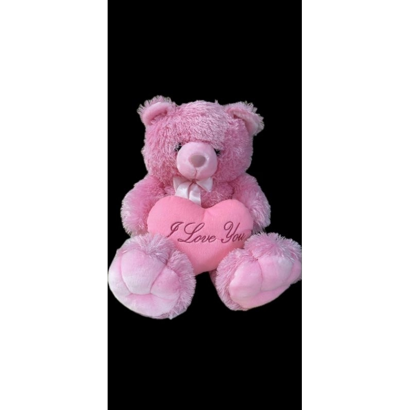 Boneka Teddy Bear I Love You warna pink