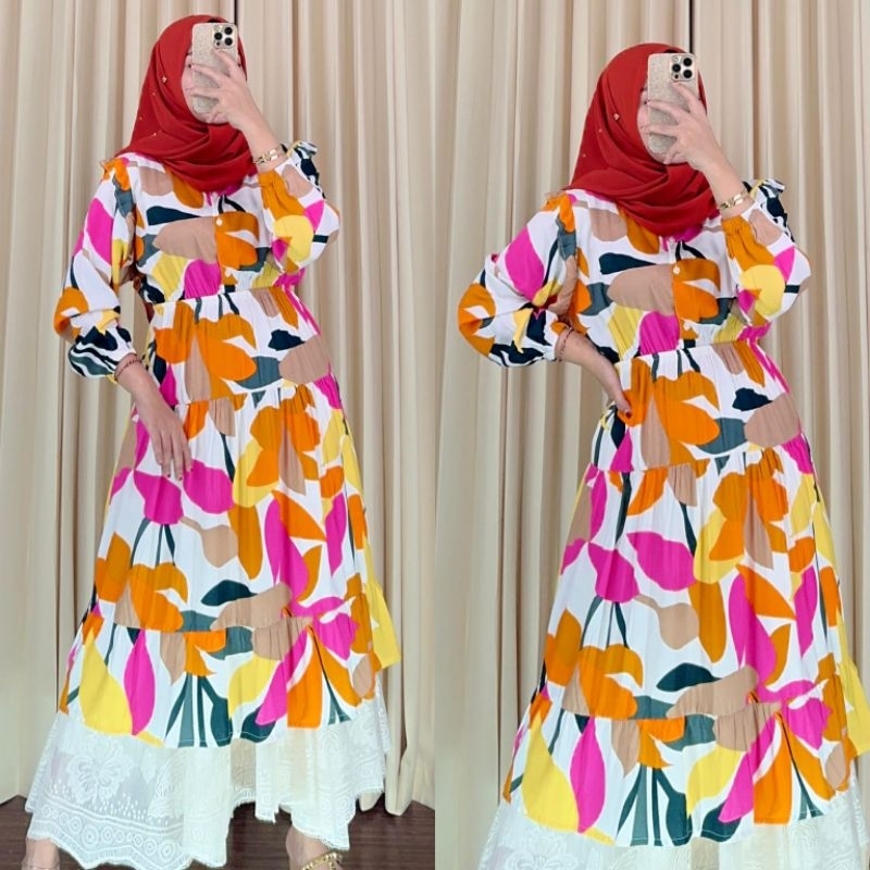 Tunik Kalila - Tunik Bunga | Tunik Remaja | Tunik Kekinian | Tunik Rayon Premium