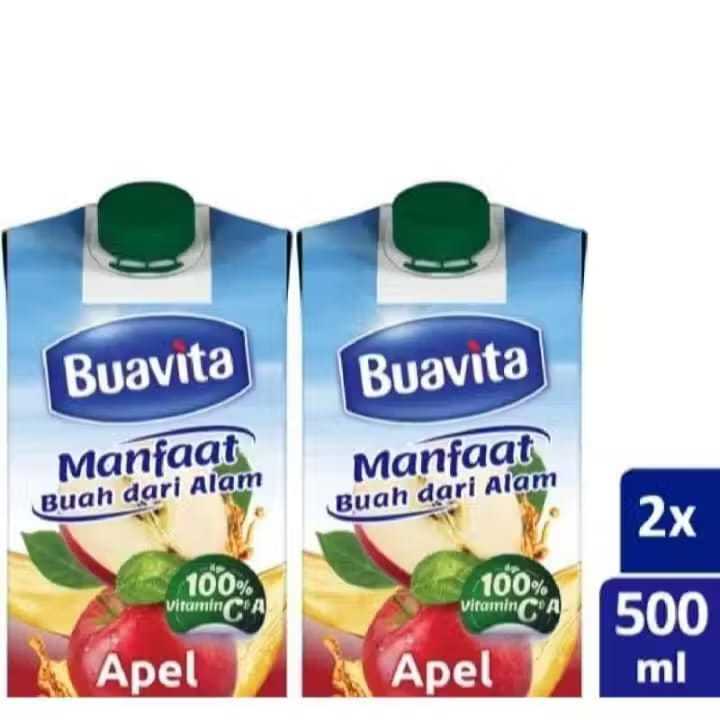 

[ Paket Isi 2 ] Buavita Jus Buah Asli Rasa Apel 500ml