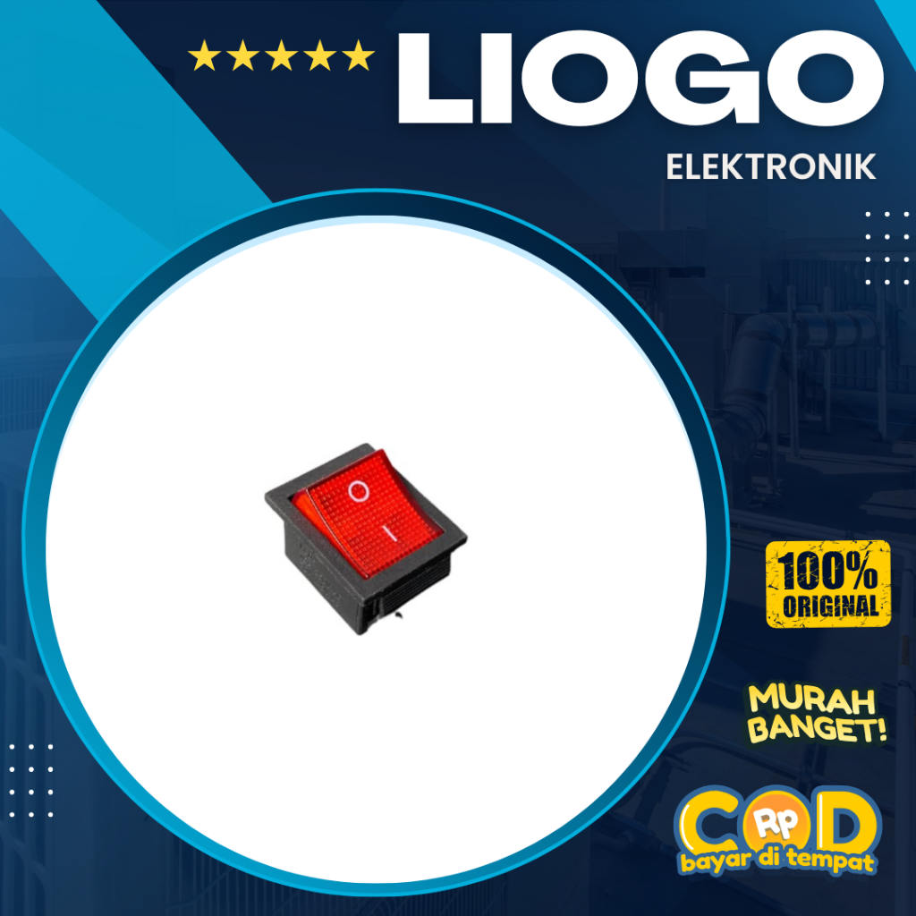 Switch On Off Lampu Besar 4 Pin / Saklar 4 Kaki On Off / Swit Besar 4 Pin  + Lampu