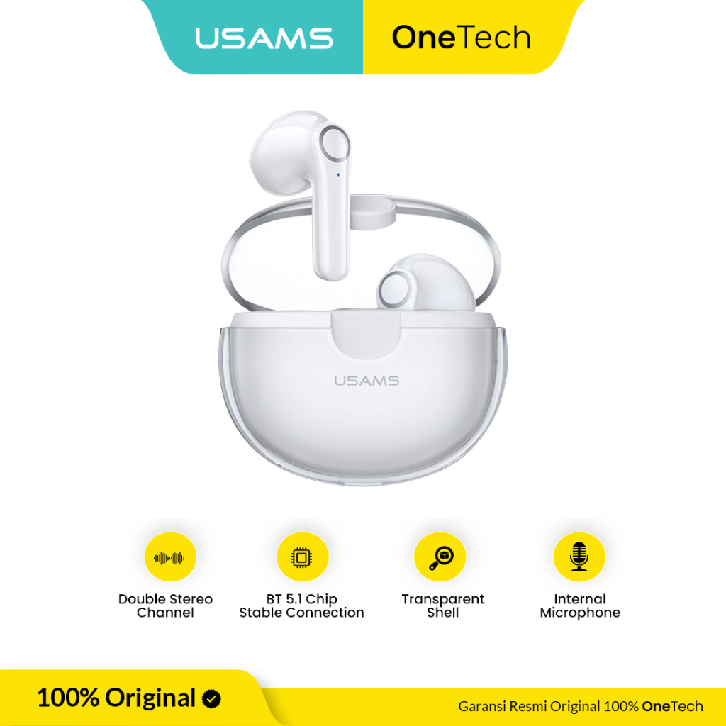 USAMS BU12 TWS Transparent Unique Macaron Earphone Bluetooth 5.1