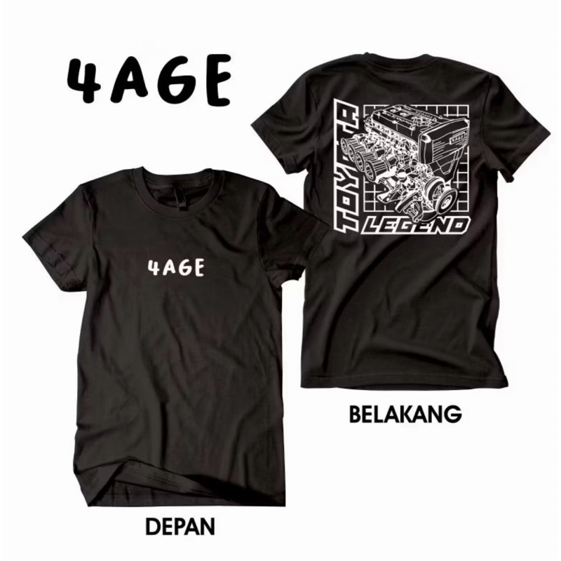 Kaos Mobil Mesin 4AGE Toyota Kaos Otomotif