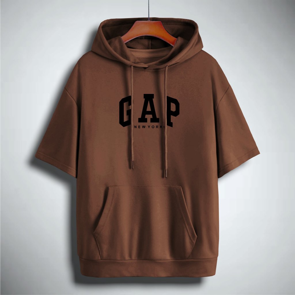TERMURAH  SHORT LENGAN PENDEK Sweater Hoodie Pria Distro GAP Big Size Jumbo M - XXL