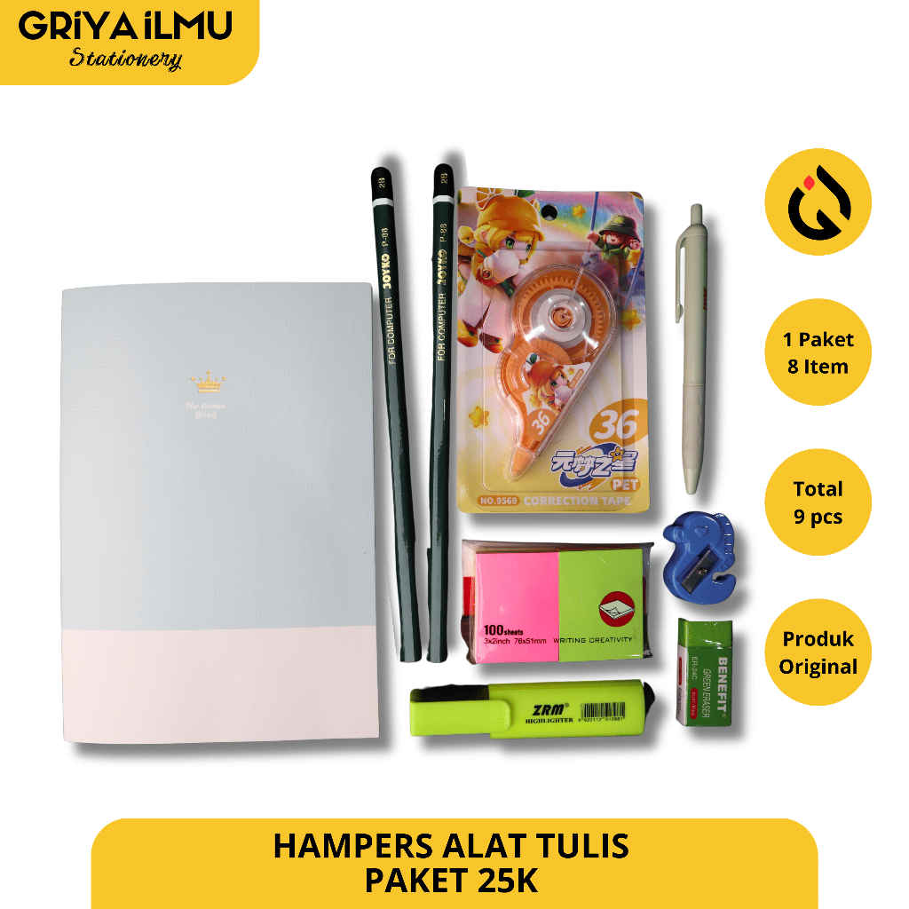 

PAKET HAMPERS ALAT TULIS ANAK KADO STATIONERY SET CUSTOM 25