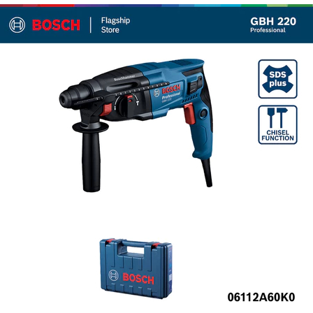 BOSCH Mesin Bor Bobok Beton GBH 220 / Rotary Hammer SDS Plus - 06112A60K0