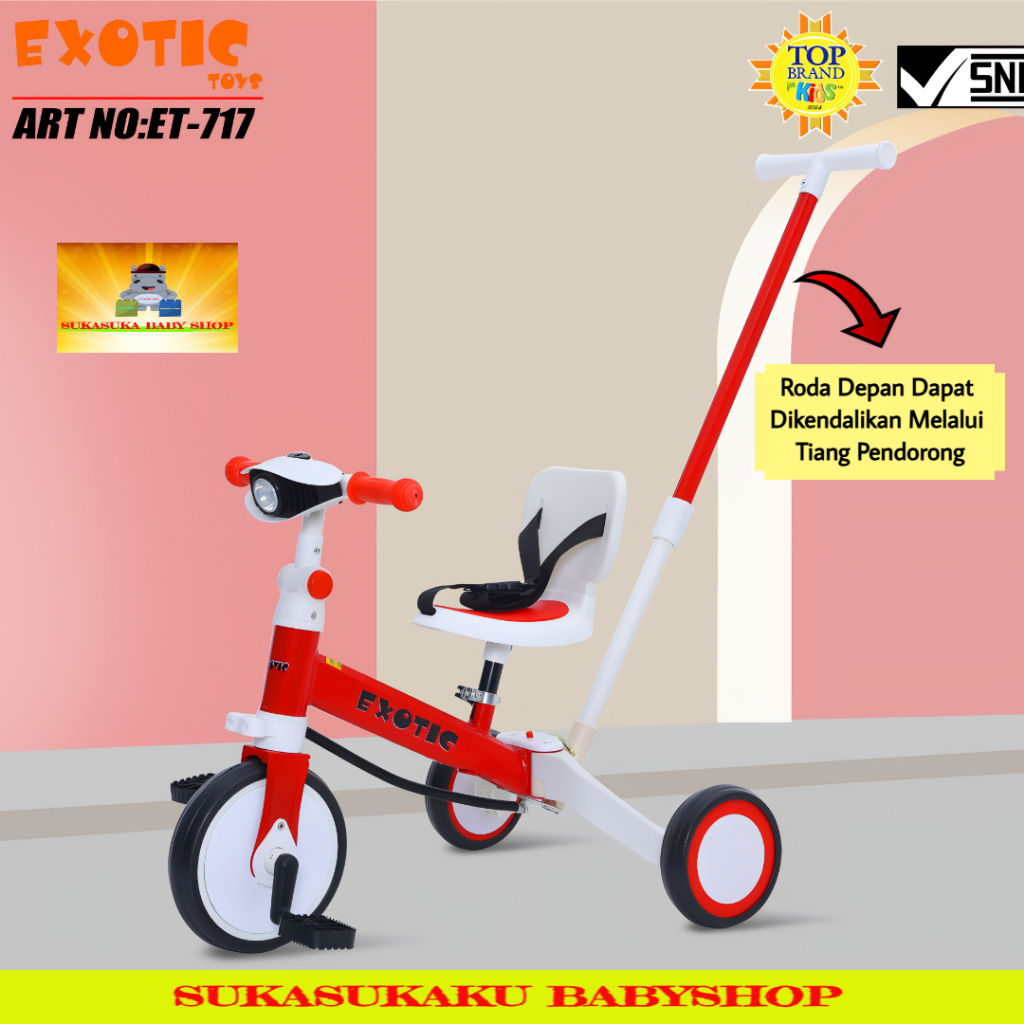 Sepeda Anak Roda Tiga 3 Tricycle Balence Bike Push 3IN1 Anak AVIATOR AT 7901 / AT 7905 / AT 7906 / E