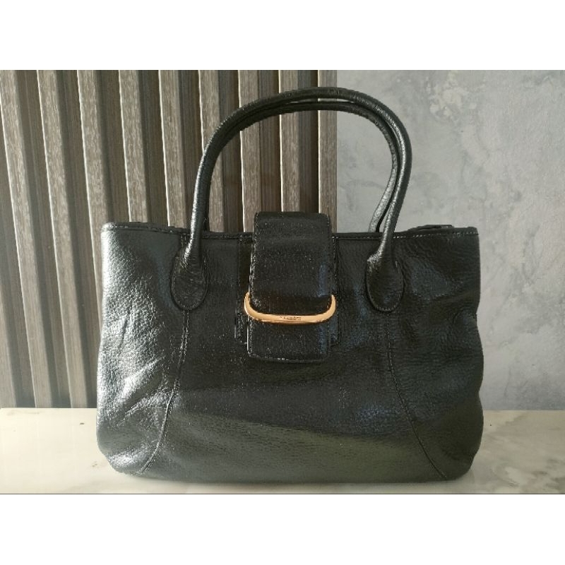 Tas Wanita kulit asli Preloved Handbag Hitam