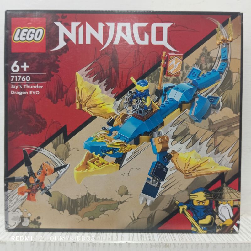 ori original lego Ninjago 71760 Jay's Thunder dragon EVO blue brick bricks mainan balok susun anak l