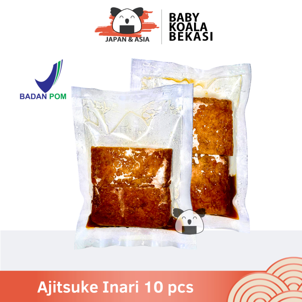 

AJITSUKE INARI AGE Kulit Tahu Jepang 10 pcs Halal │ Kantung Tahu Goreng Berbumbu untuk Sushi - BKB