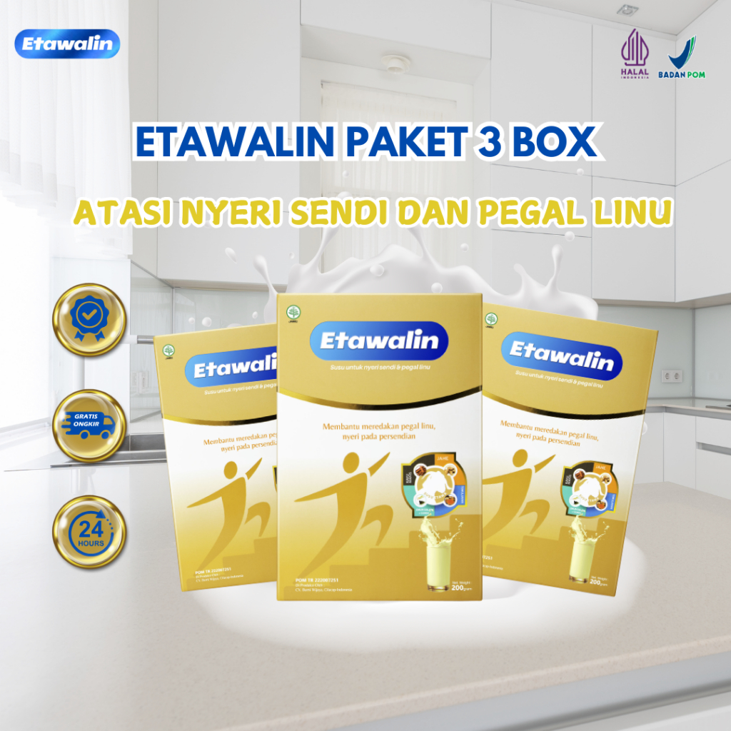 

ETAWALIN PAKET 3 BOX ATASI NYERI SENDI DAN PEGAL LINU