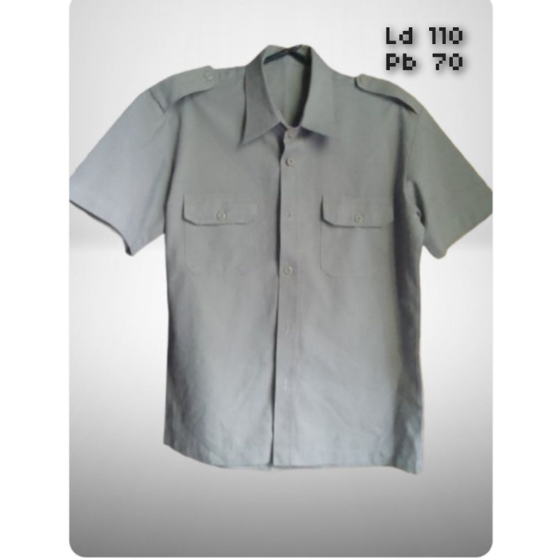 kemeja pria/kemeja dinas abu muda jumbo,pl