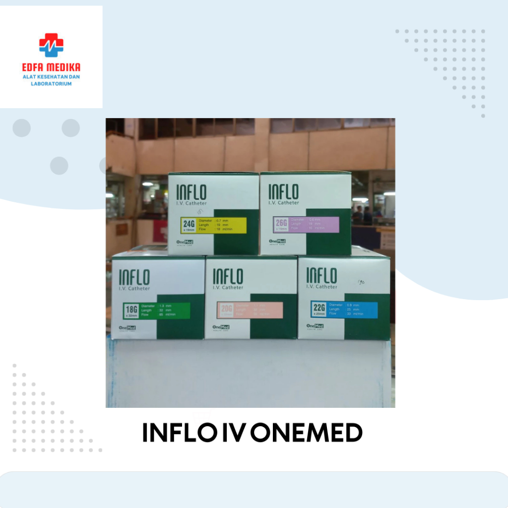 Inflo Plus I.V. Cathether OneMed / Abocath 18, 20, 22, 24G / Pcs