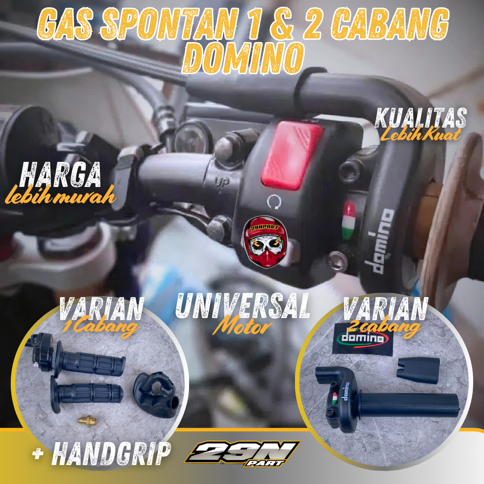 Gas Spontan Domino 1 2 Kabel Cabang RX KING RXK RXS KLX CRF CBR NINJA SATRIA F VIXION Universal Moto