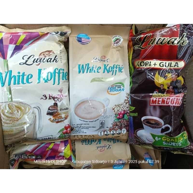 

luwak coffee hitam 6+2 sct/white coffee 9sct