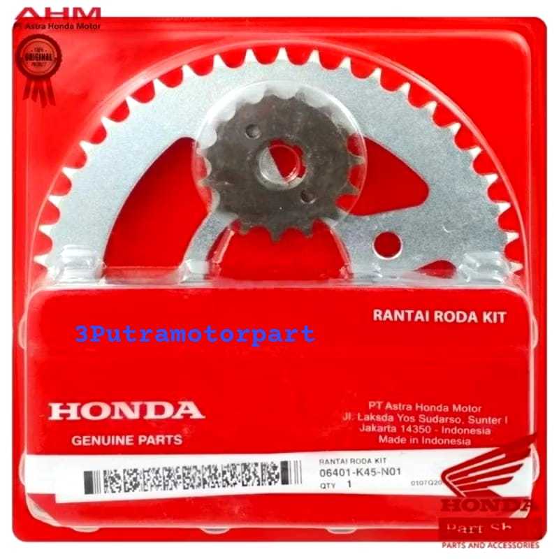 06401-K45-N01 Gear Gir Set Rantai CB 150 R CBR 150R AHM