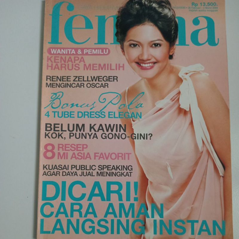 Majalah Femina Tahun 2004 Cover Bella Saphira Veronica Simanjuntak Simatupang