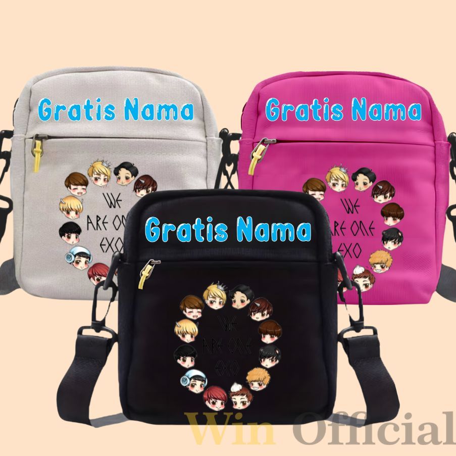 Tas Selempang Korea Kpop EXO Murah Selempang Anak Sekolah lucu Selempang Exo Keren