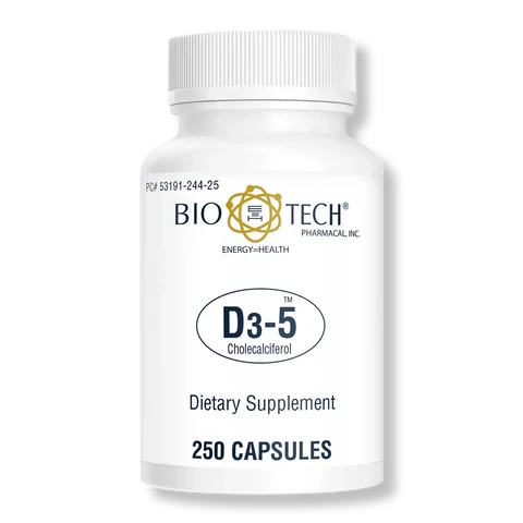 Bio Tech Pharmacal D3-5 5000IU Cholecalciferol - 250 Capsules