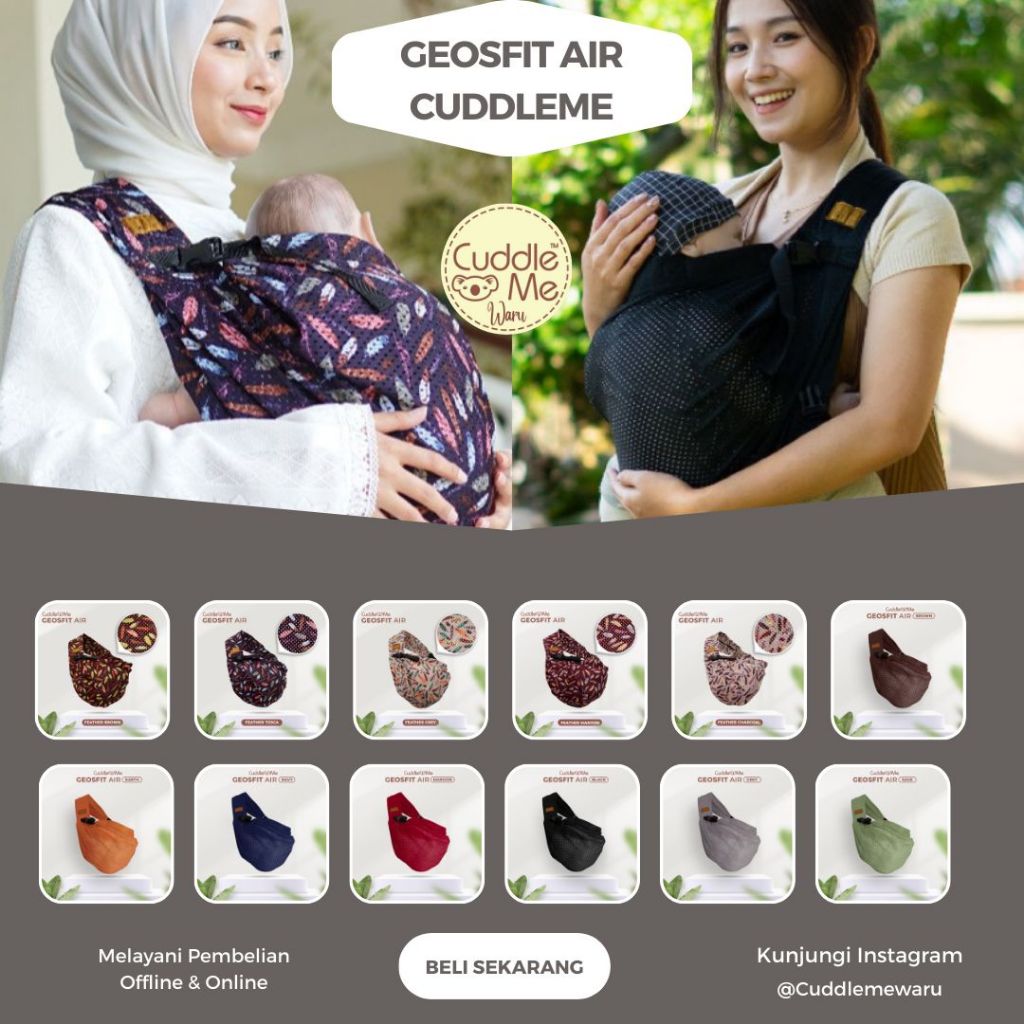 Gendongan Geos fit AIR Cuddle Me Support M shape CuddleMe