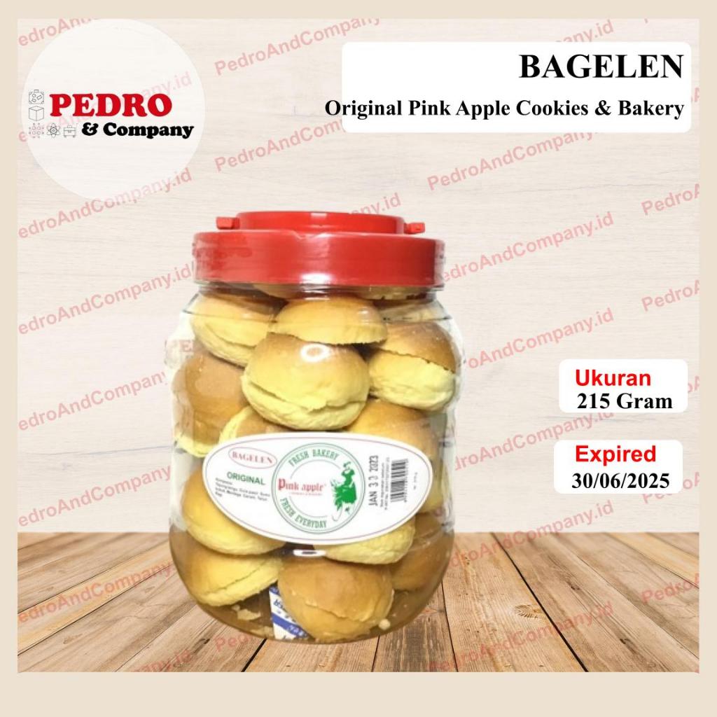 

Pink apple bakery bagelen original 215 gram - roti kering bulat krispi