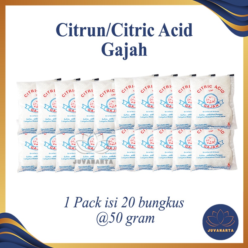 

Citric Acid / Citrun Pengatur Keasaman, Menambah Rasa Segar Makanan Sitrun Zuur, Pembersih & Pencerah Pakaian BPOM 1 Kg 250 gram