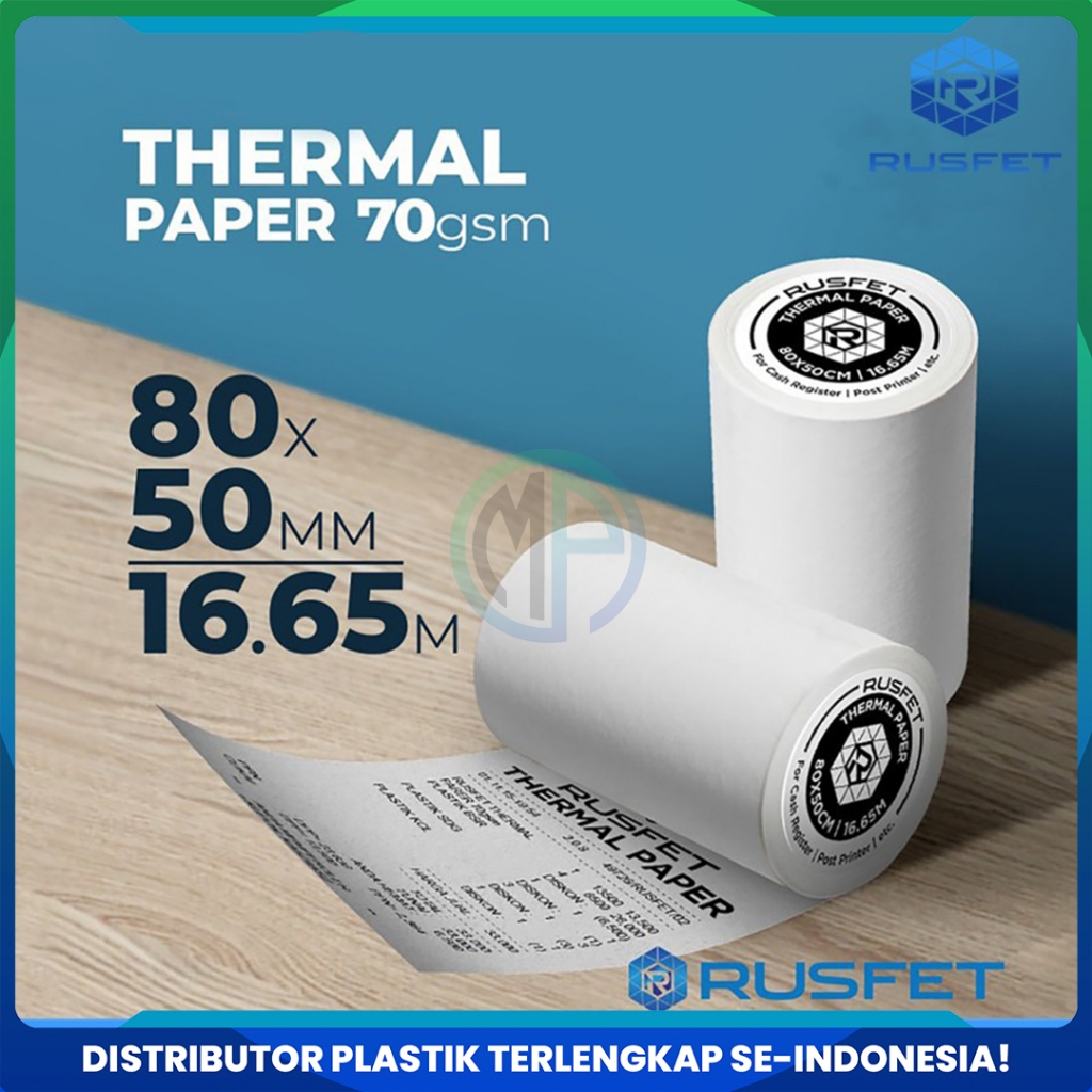 

Kertas Label Termal Sticker Thermal Label 8cm x 5cm Core Non Stiker Paper Printer Struk Kasir Rusfet