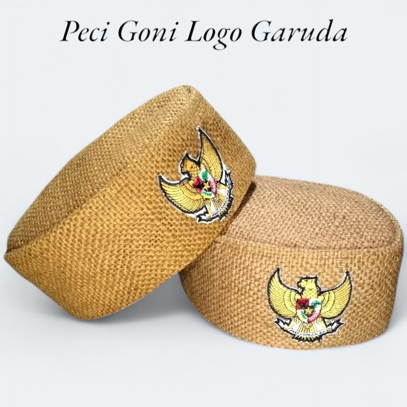 Peci Songkok Logo Garuda / Kopiah Lambang Garuda / Songkok Anak Laki Laki / Peci Goni