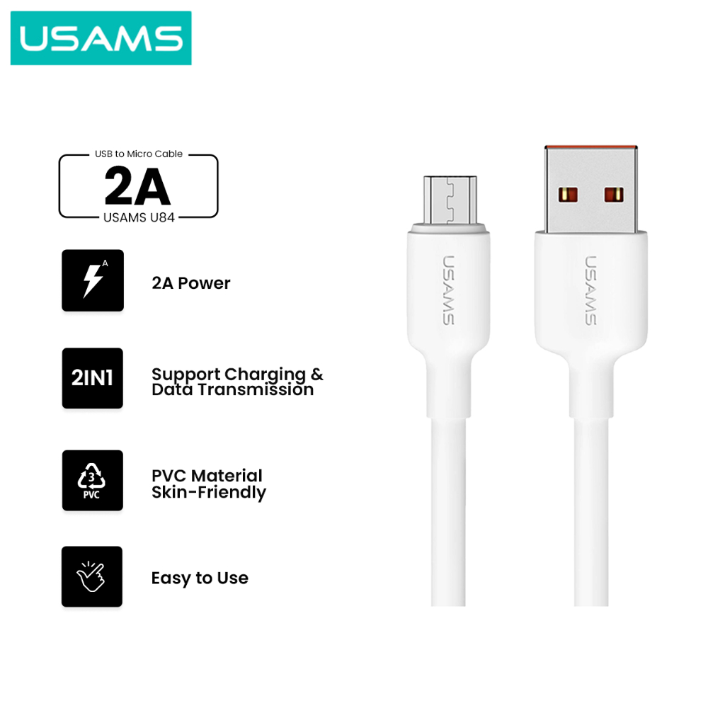USAMS U84 Kabel Data USB Micro 2A