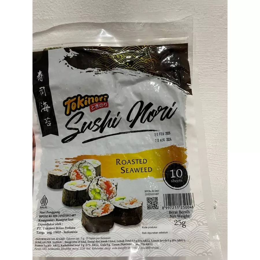 

TOKINORI 10 LEMBAR SUSHI NORI 10 SHEET DREAD SEAWEED SUSHI ENAK