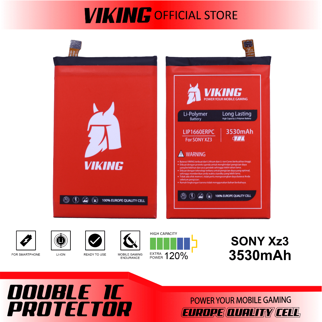 VIKING Baterai Sony Xperia XZ3 Double Power
