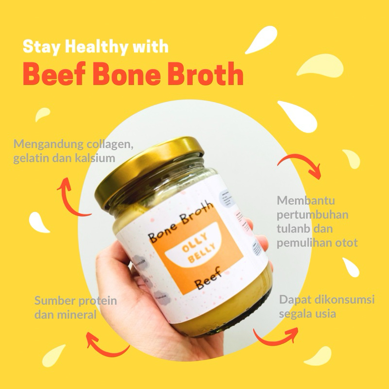 

Olly Belly Bone Broth Beef dan Chicken PREMIUM kaldu tulang sapi mpasi bb booster