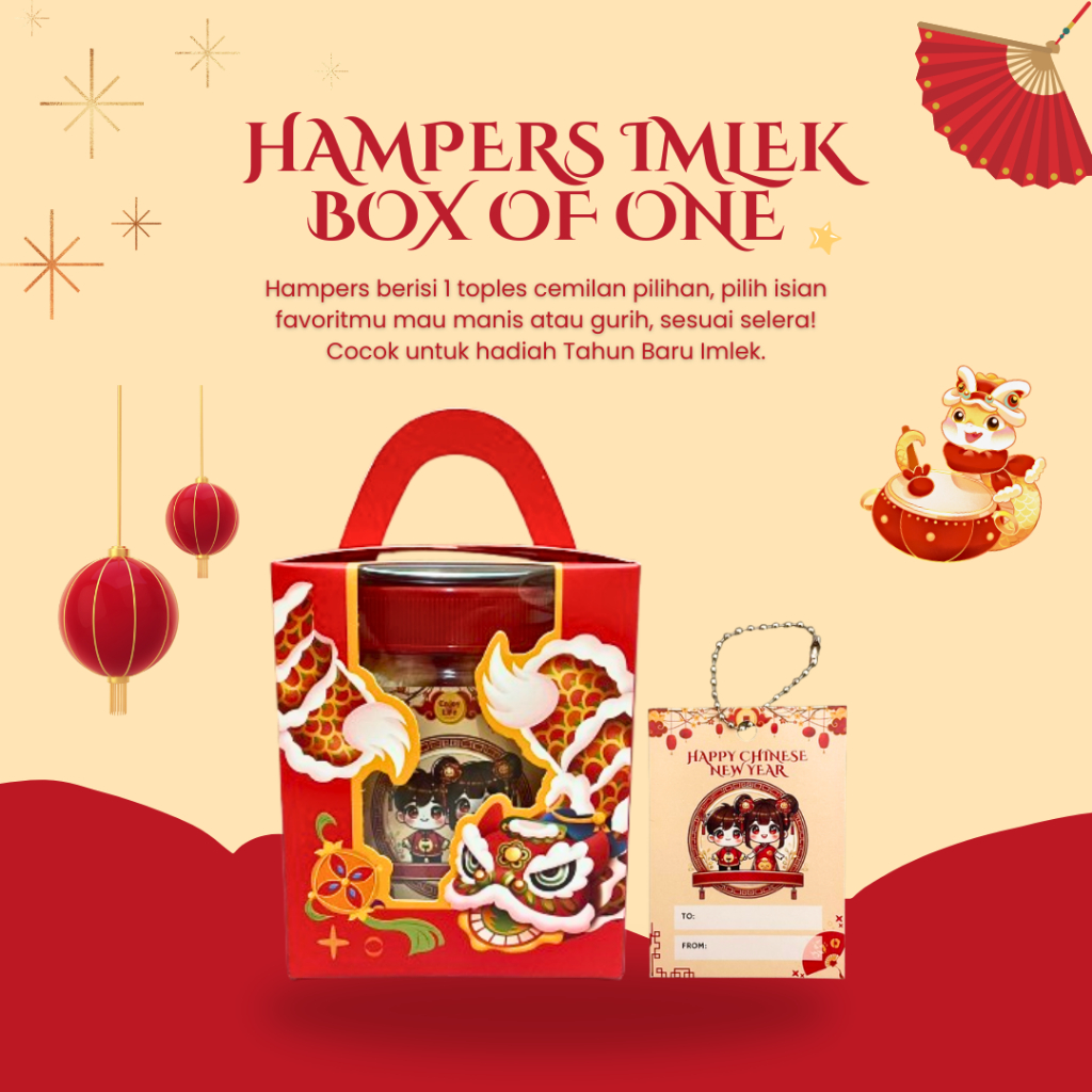 

Hampers Imlek Parsel Imlek Chinese New Year Kue Kering isi 1 Toples