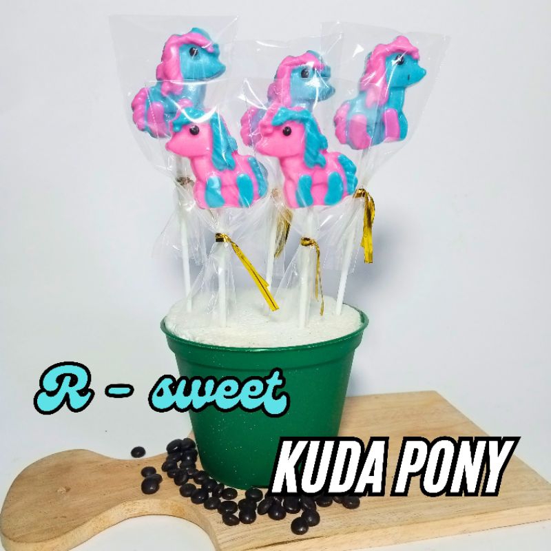 

Coklat lolipop karakter KUDA PONY / coklat souvenir / coklat ulatah