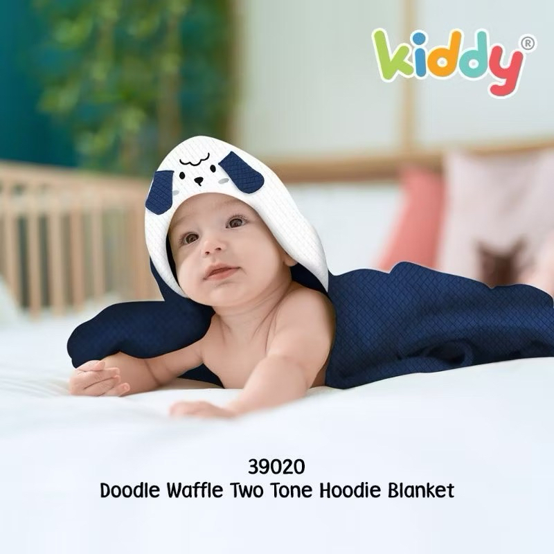 Kiddy Doodle Waffle Two Tone Hoodie Blanket 39020 / Selimut Doodle Waffle Hoddie Two Tone / Selimut 