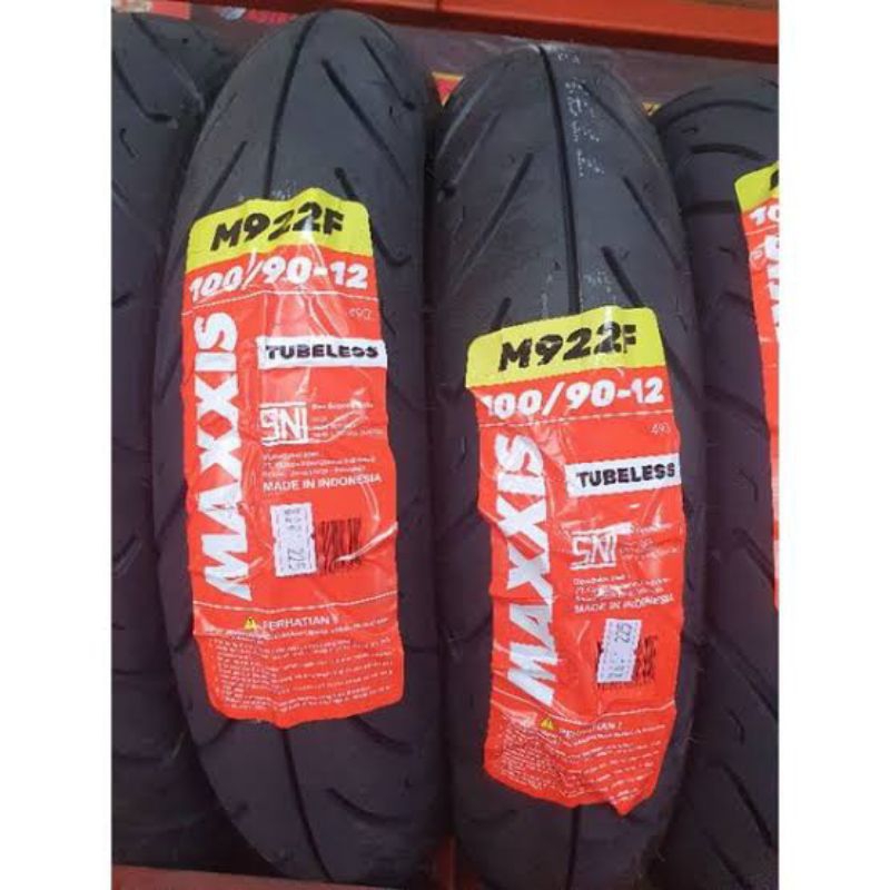 BAN MOTOR BAN MAXXIS 100/90 - RING 12 TUBLES DEPAN BELAKANG