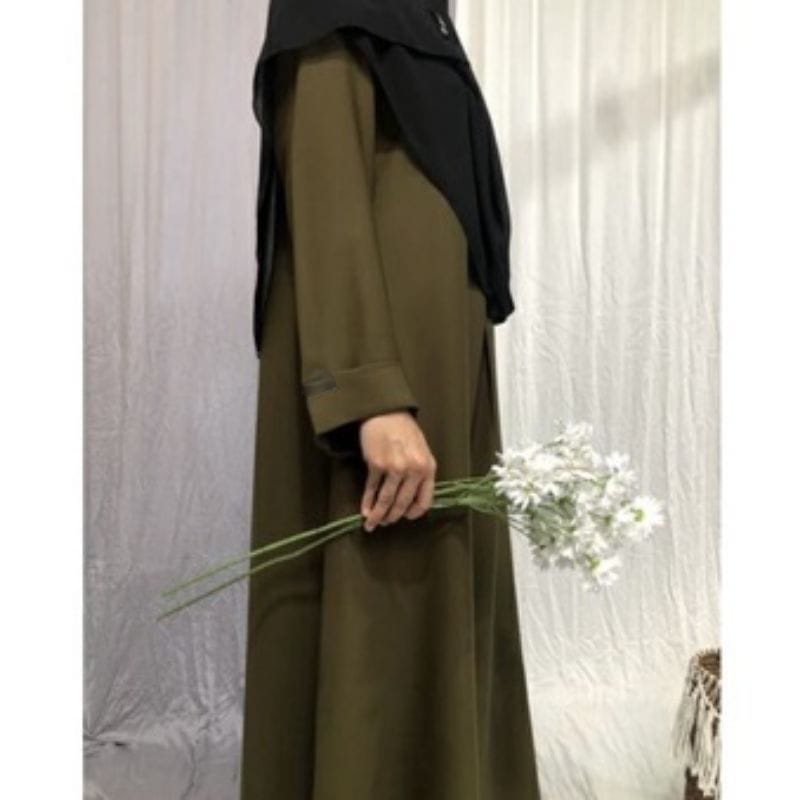 Gamis Polos Remaja Kekinian Simple Elegant