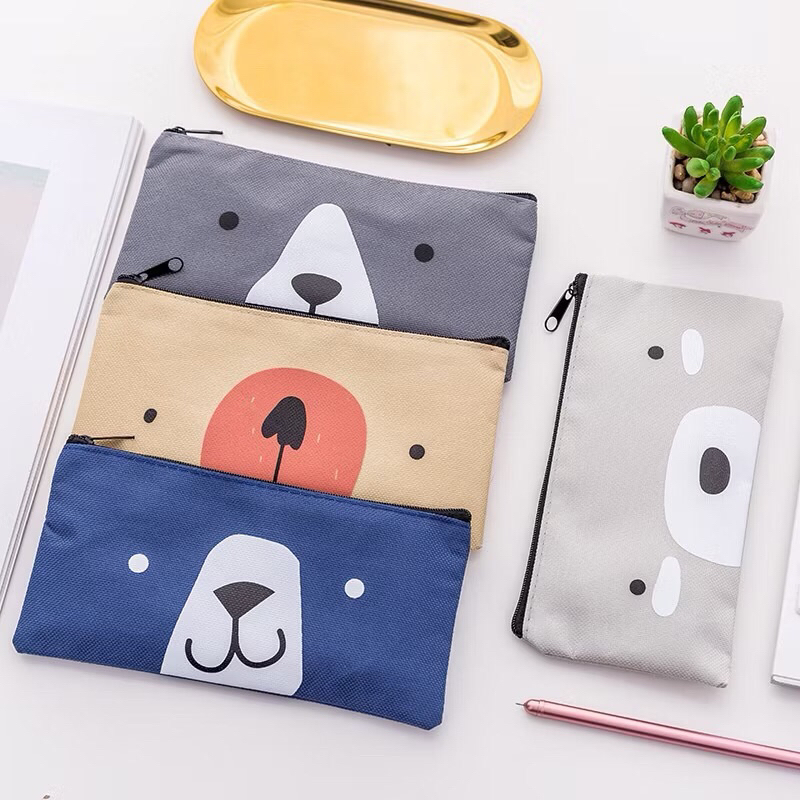 

Kotak Pensil Kain Kanvas Karakter Beruang Lucu Tempat Pensil Serbaguna Motif Dompet Pensil Canvas Gambar Hewan Tempat Penyimpanan Alat Tulis