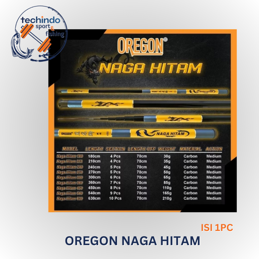 Tegek Pancing Oregon Naga Hitam
